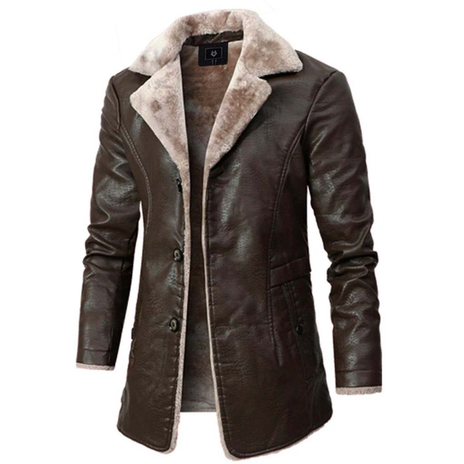 Rudi™ | Faux Fur Lapel Button-Up Coat