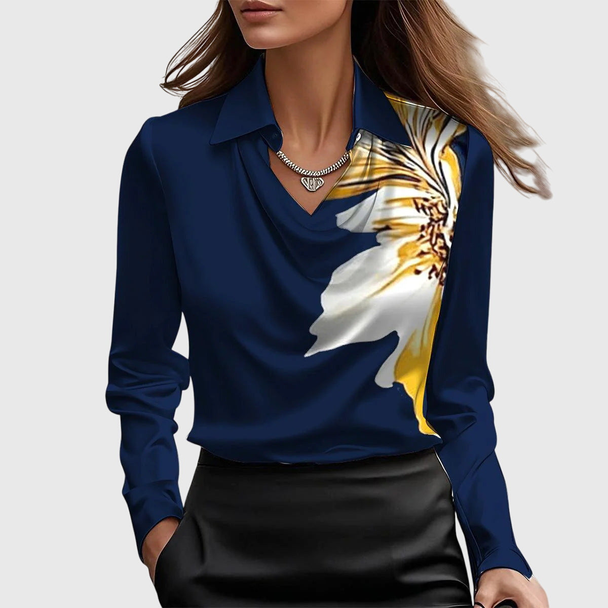 Brooklyn – Elegant Satin-Look Blouse