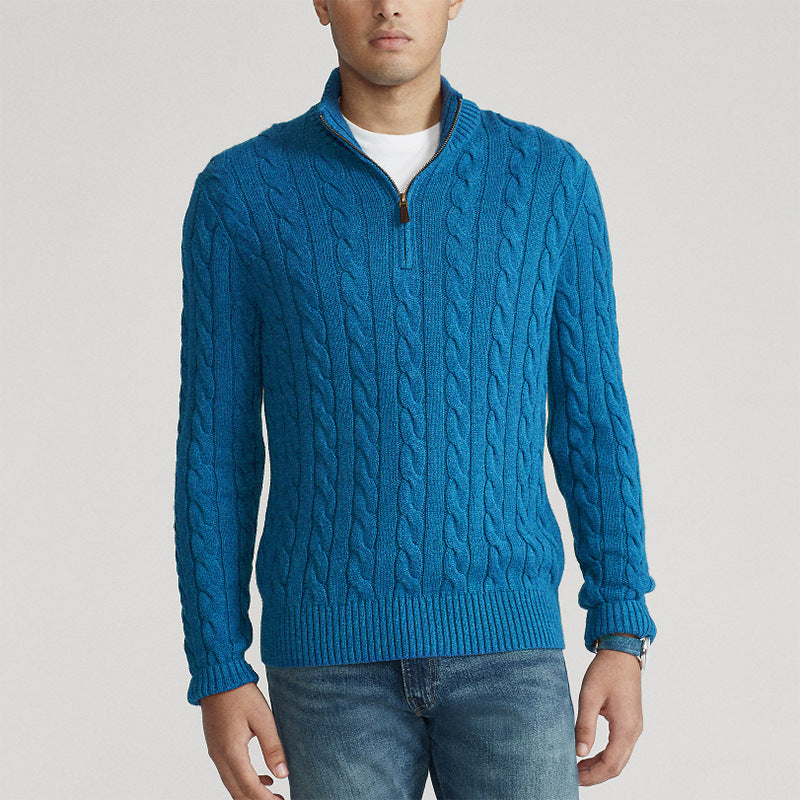 Brian™ - Cotton Zip Sweater