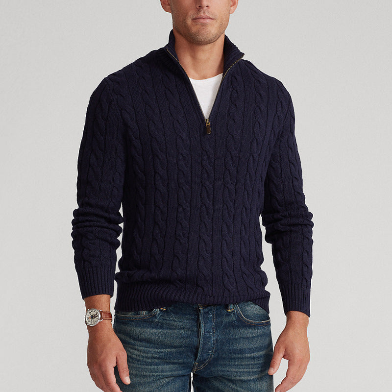 Brian™ - Cotton Zip Sweater