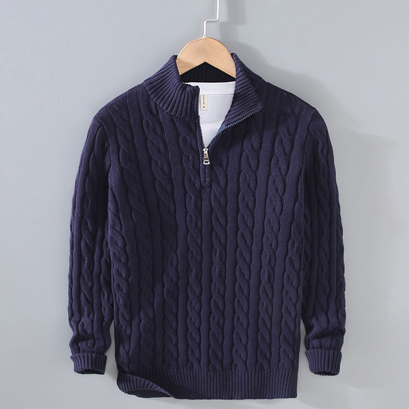 Brian™ - Cotton Zip Sweater