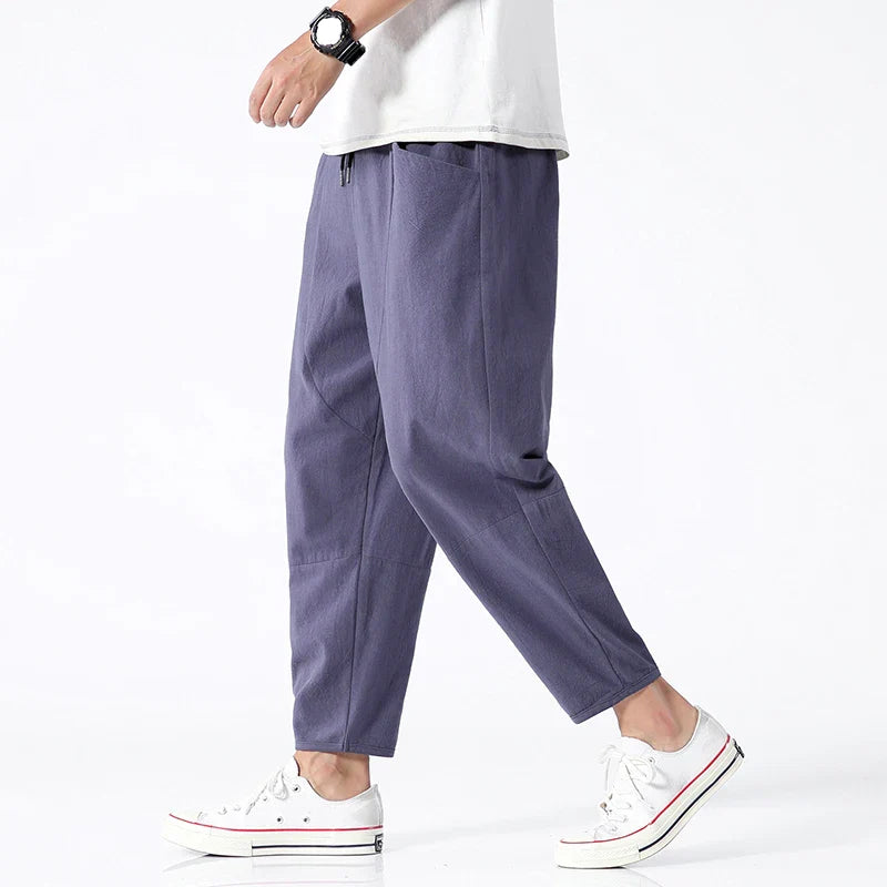 Dwight| Cropped Cotton Pants