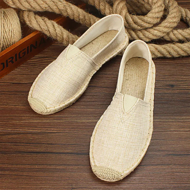 Luvince | Slip-On Hemp Flat Shoes