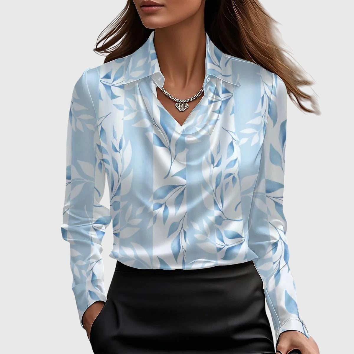 Brooklyn – Elegant Satin-Look Blouse