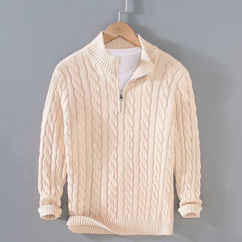 Brian™ - Cotton Zip Sweater