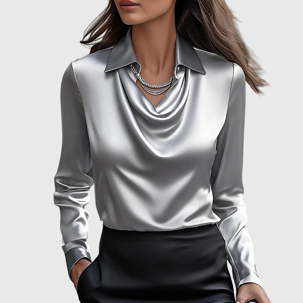 Brooklyn – Elegant Satin-Look Blouse