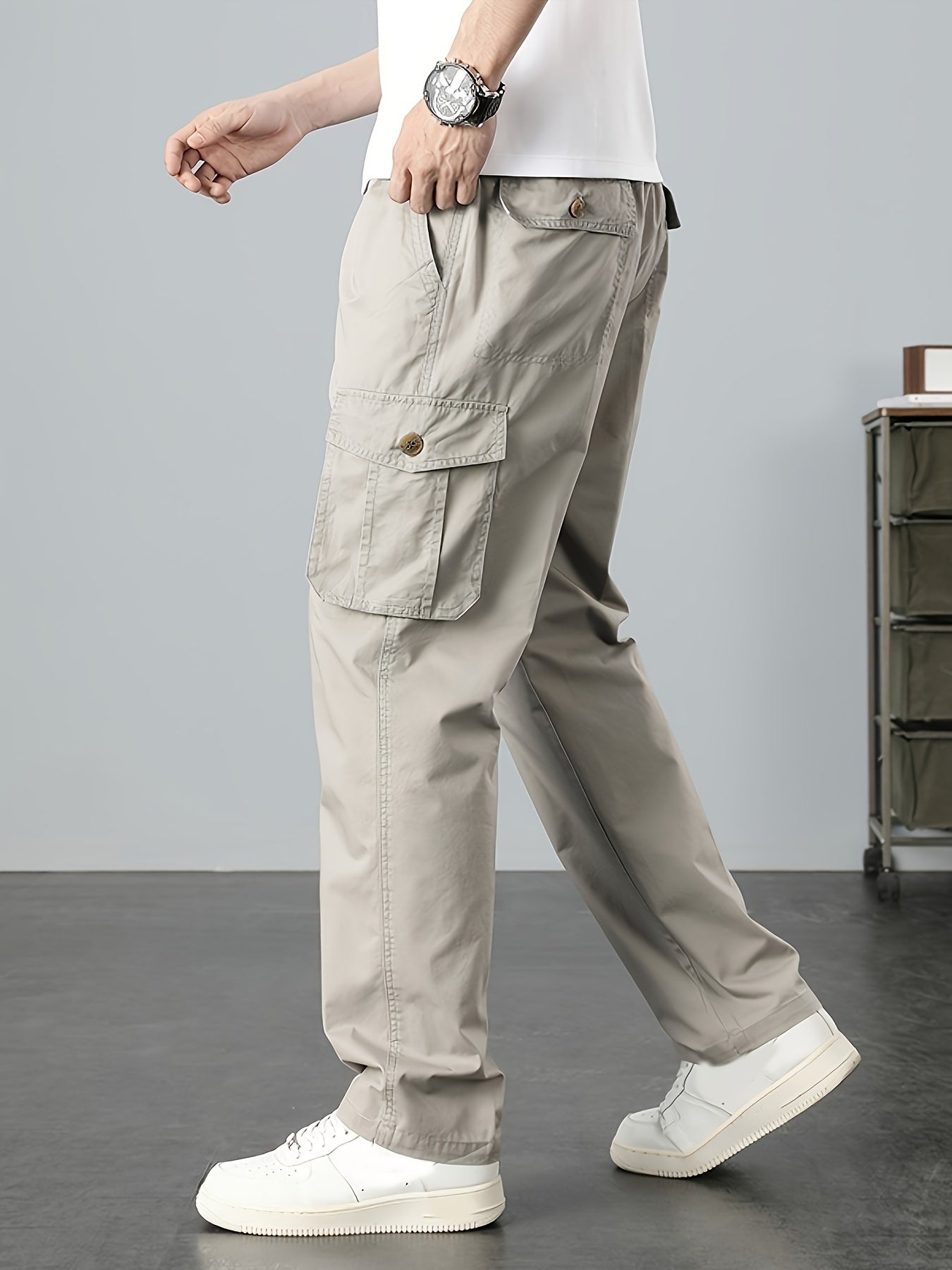 Urban™️ - Loose Fit Cargo Pants with Flap Pockets for Men