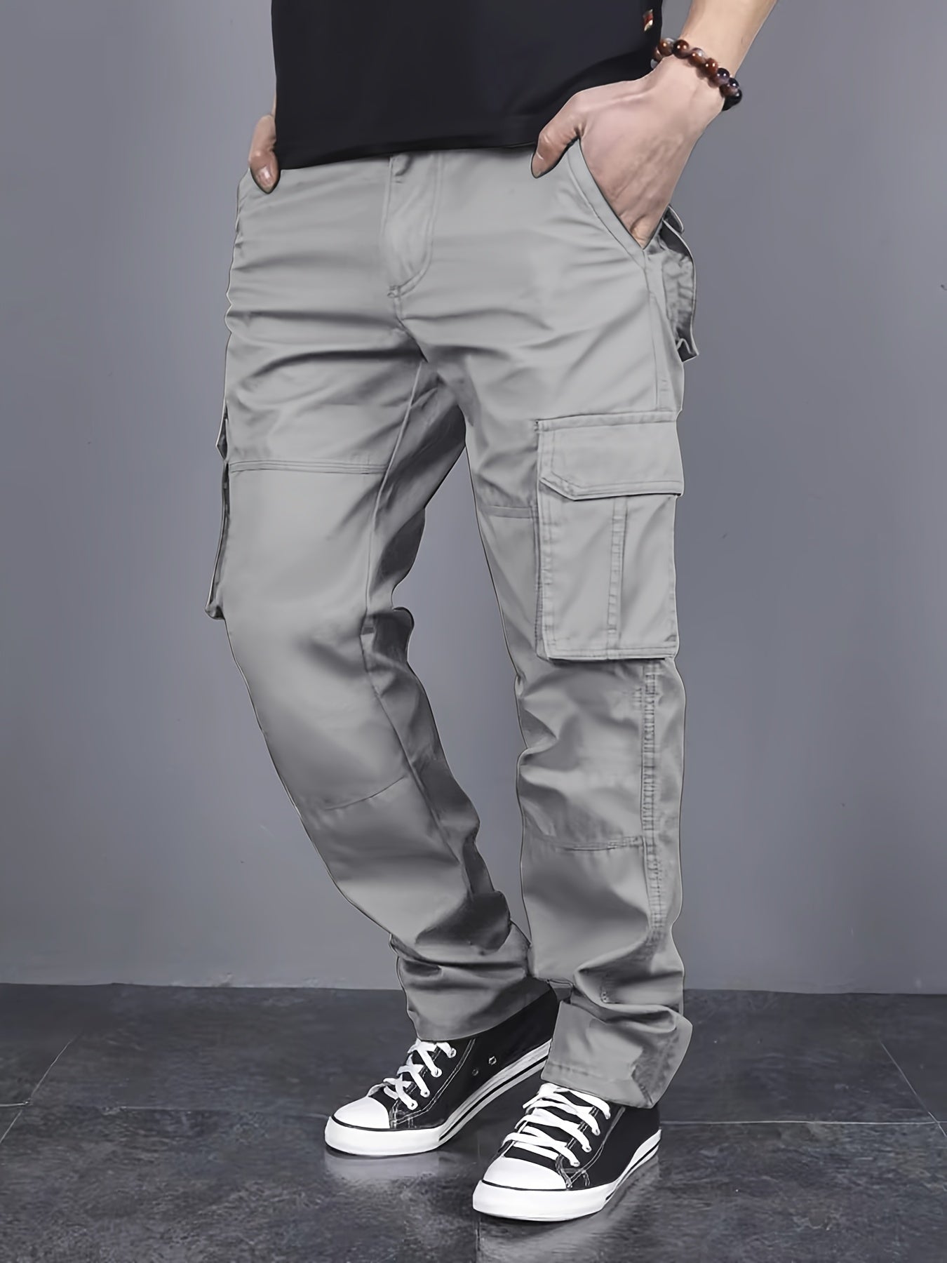 Summit™️ - Loose Fit Cargo Pants with Multi-Pockets and Drawstring for Men, Ideal for Outdoor