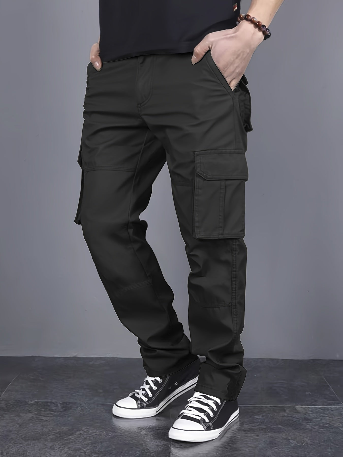 Summit™️ - Loose Fit Cargo Pants with Multi-Pockets and Drawstring for Men, Ideal for Outdoor