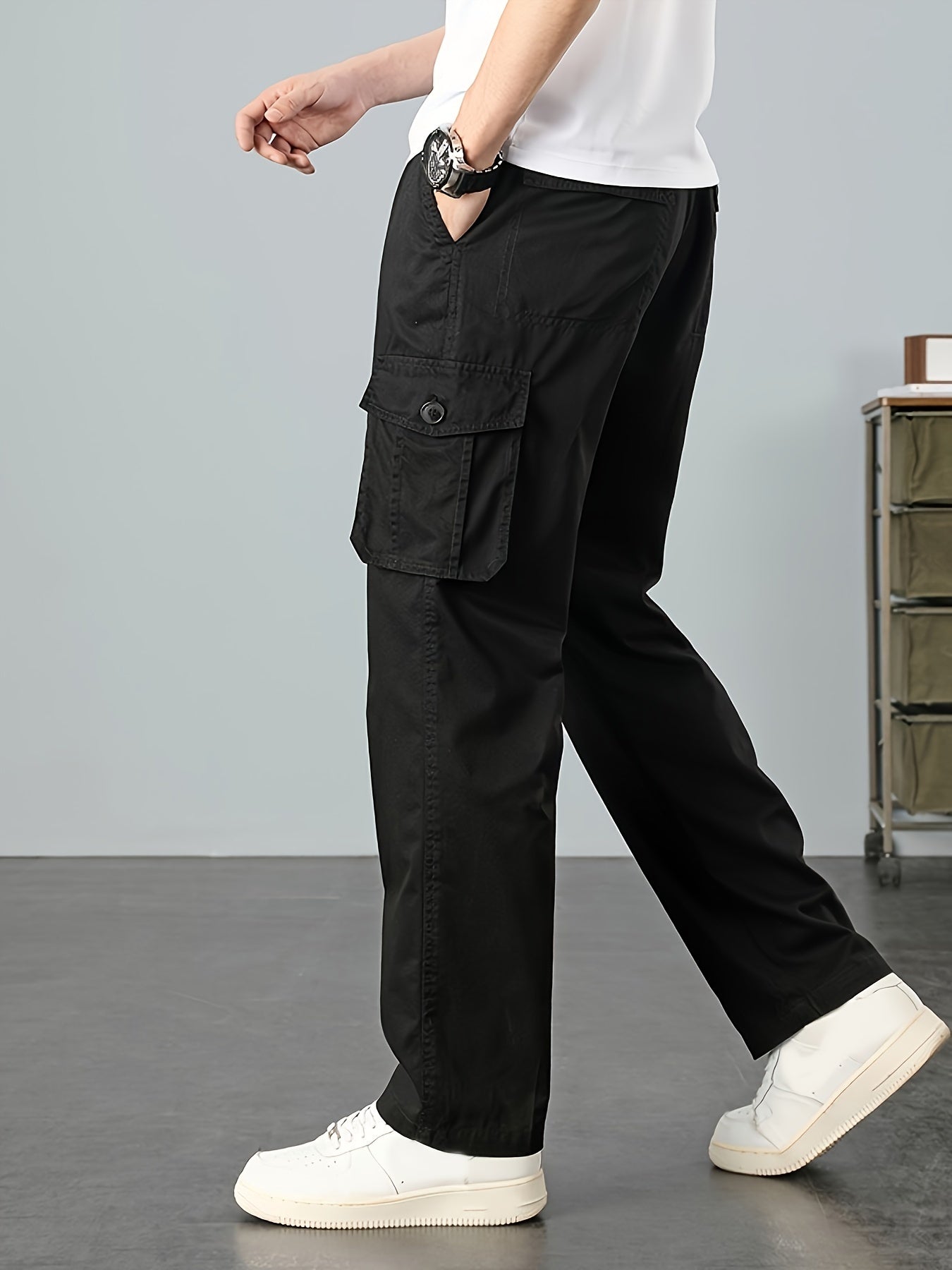 Urban™️ - Loose Fit Cargo Pants with Flap Pockets for Men