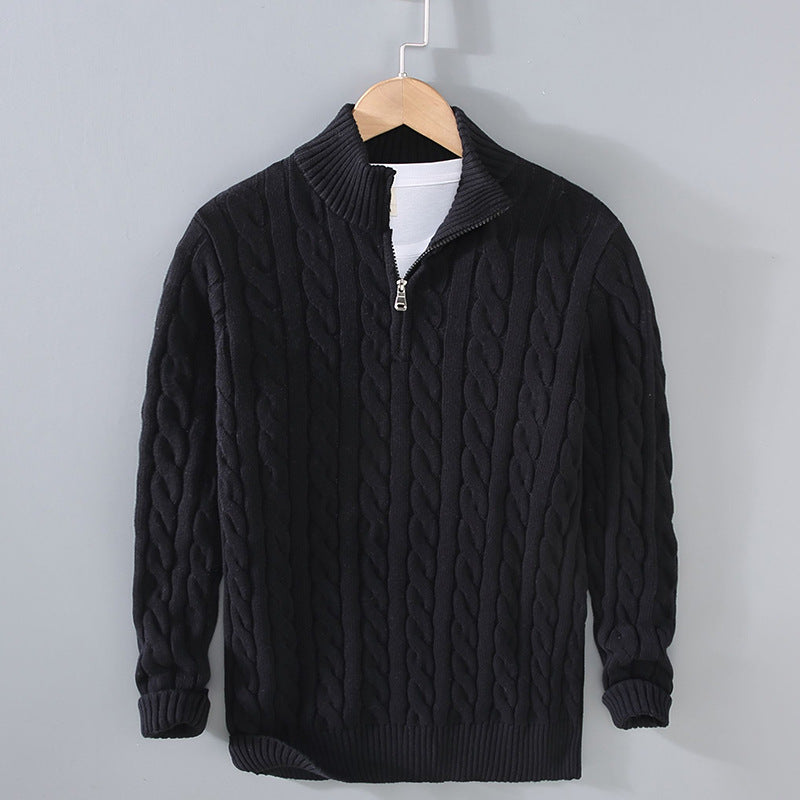 Brian™ - Cotton Zip Sweater