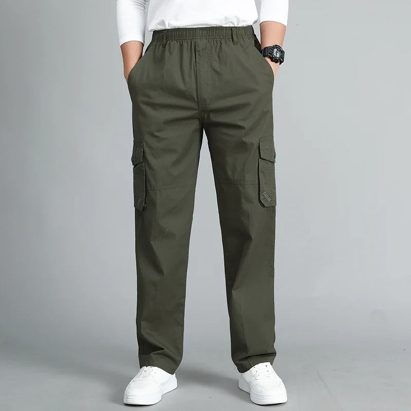 Titan™️ - Summer Khaki Wide-Leg Cargo Pants with Side Pockets for Men