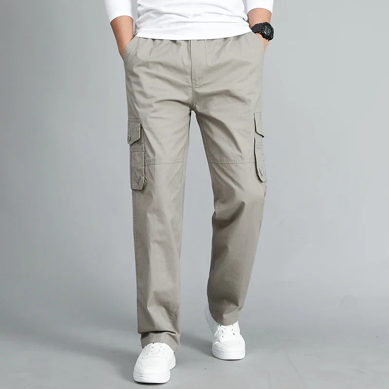 Titan™️ - Summer Khaki Wide-Leg Cargo Pants with Side Pockets for Men