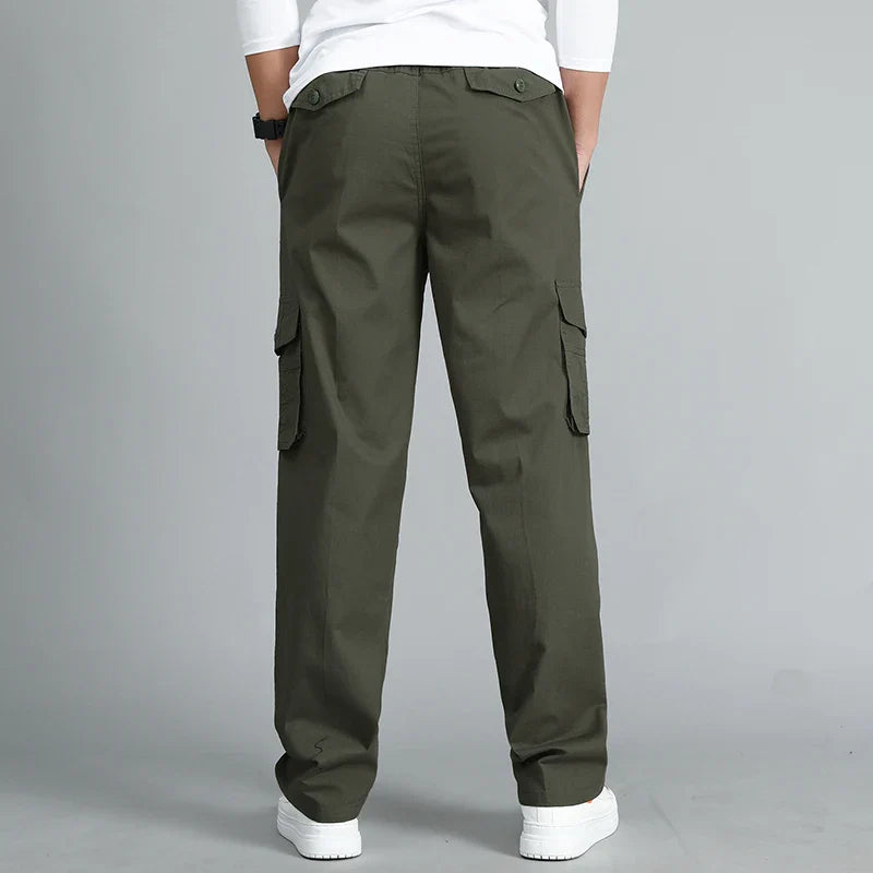 Titan™️ - Summer Khaki Wide-Leg Cargo Pants with Side Pockets for Men