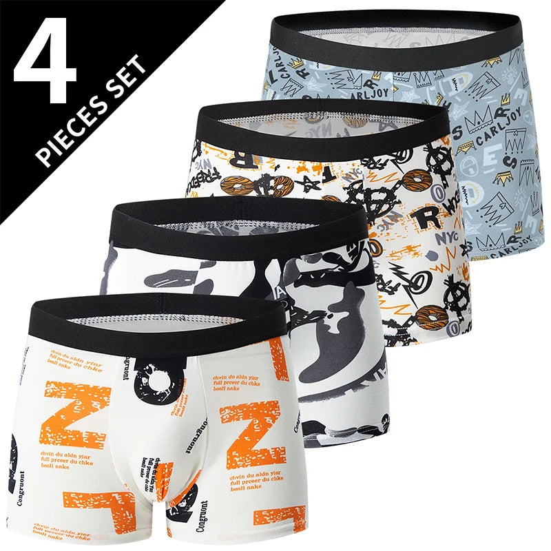 4-piece LUVINCE Premium Breathable Crotch Boxers