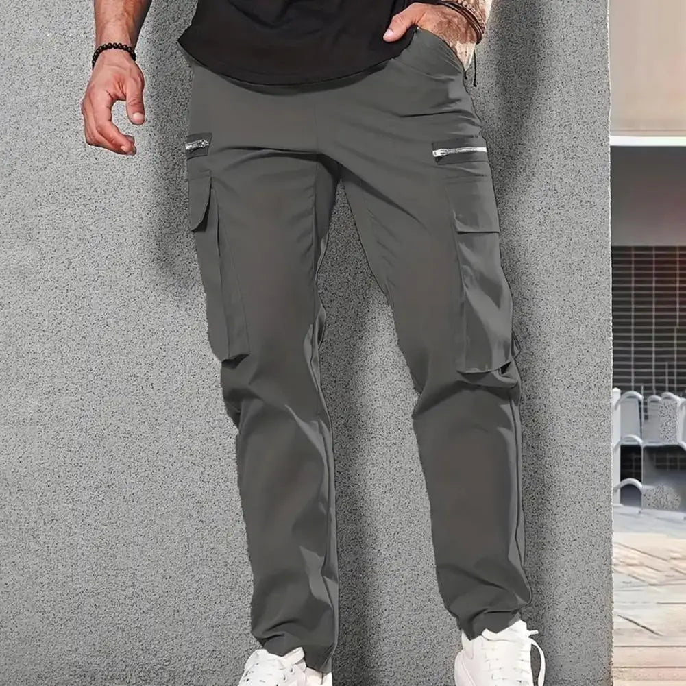 Finn™️ - Casual Drawstring Cargo Pants with Elastic Waist and Multi-Pockets