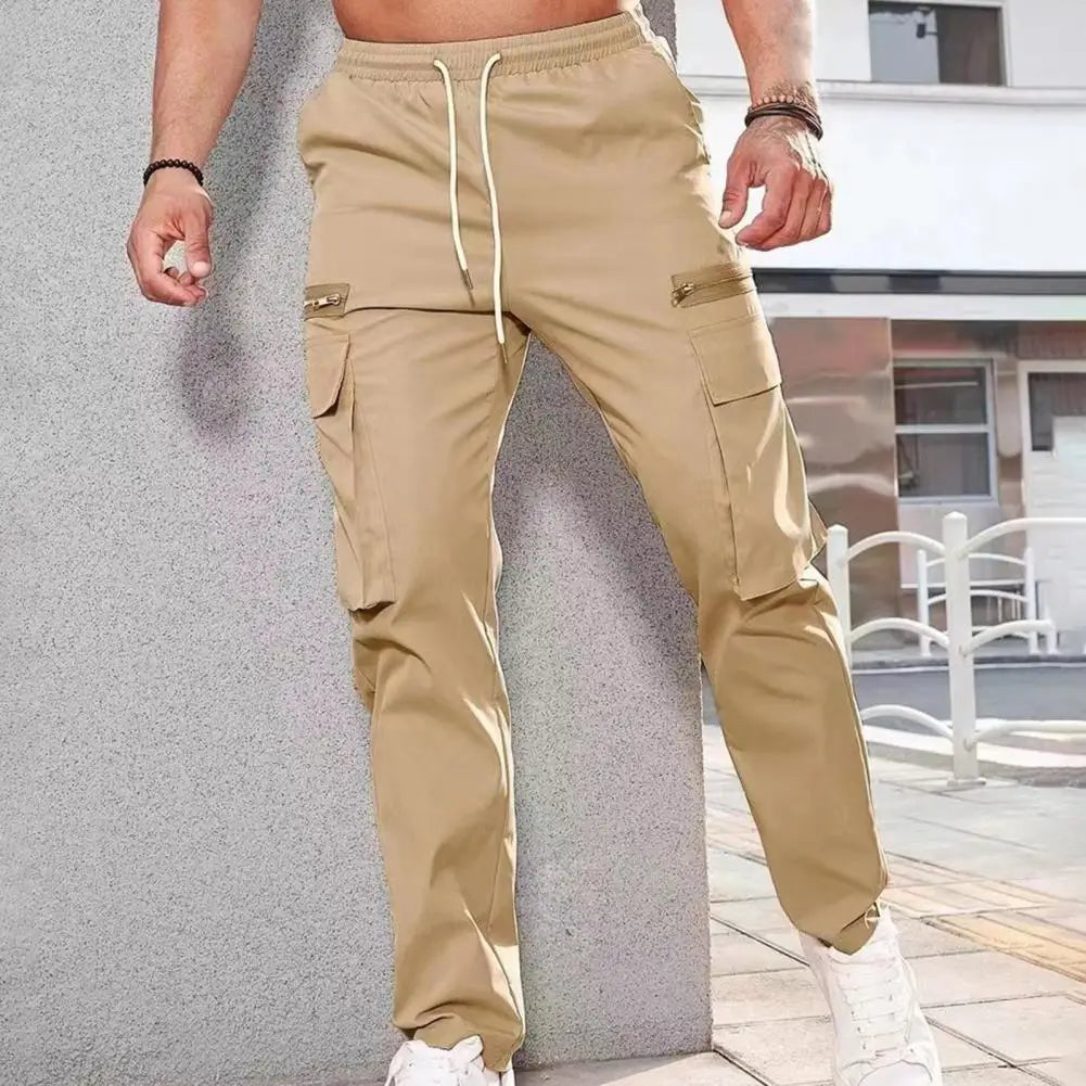 Finn™️ - Casual Drawstring Cargo Pants with Elastic Waist and Multi-Pockets