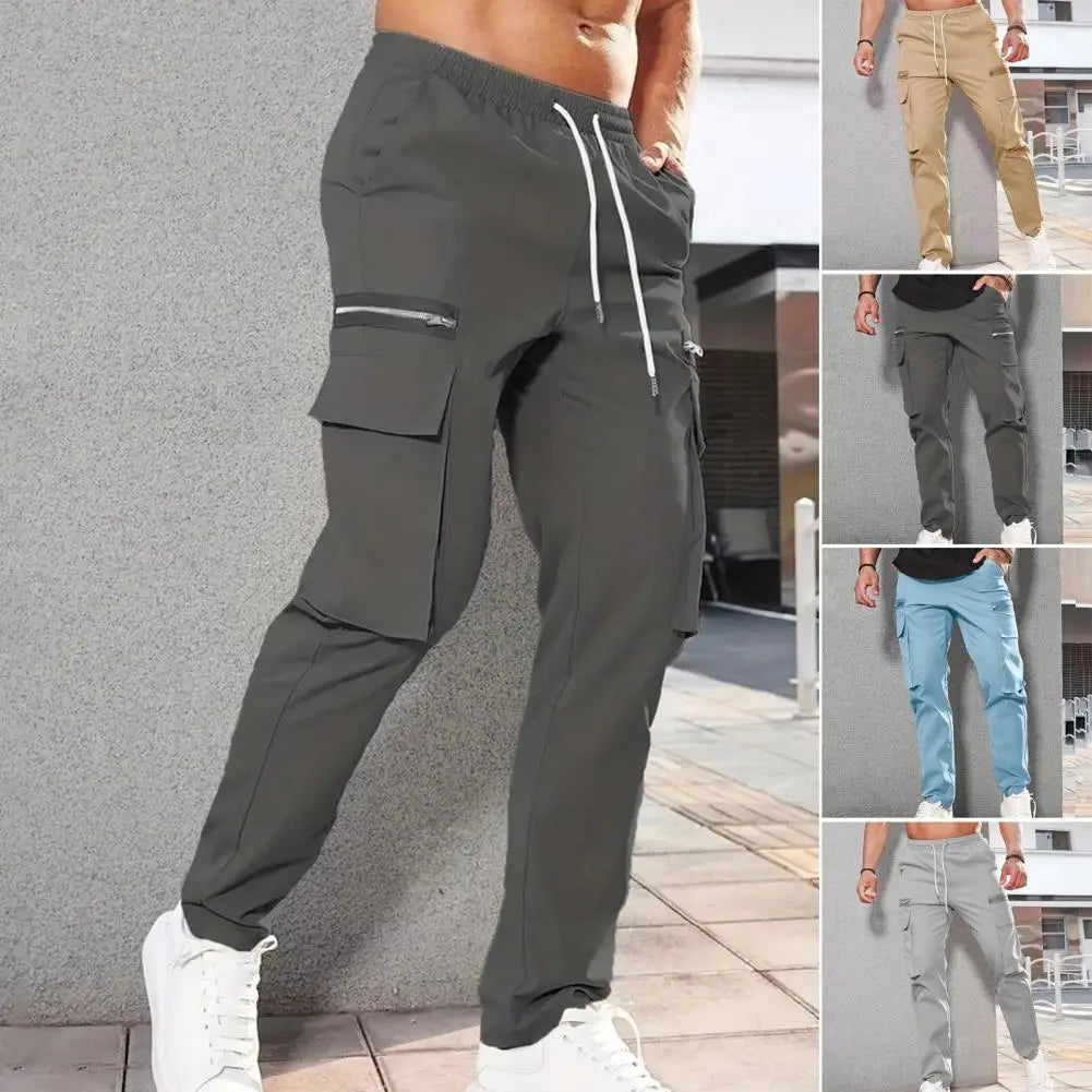 Finn™️ - Casual Drawstring Cargo Pants with Elastic Waist and Multi-Pockets