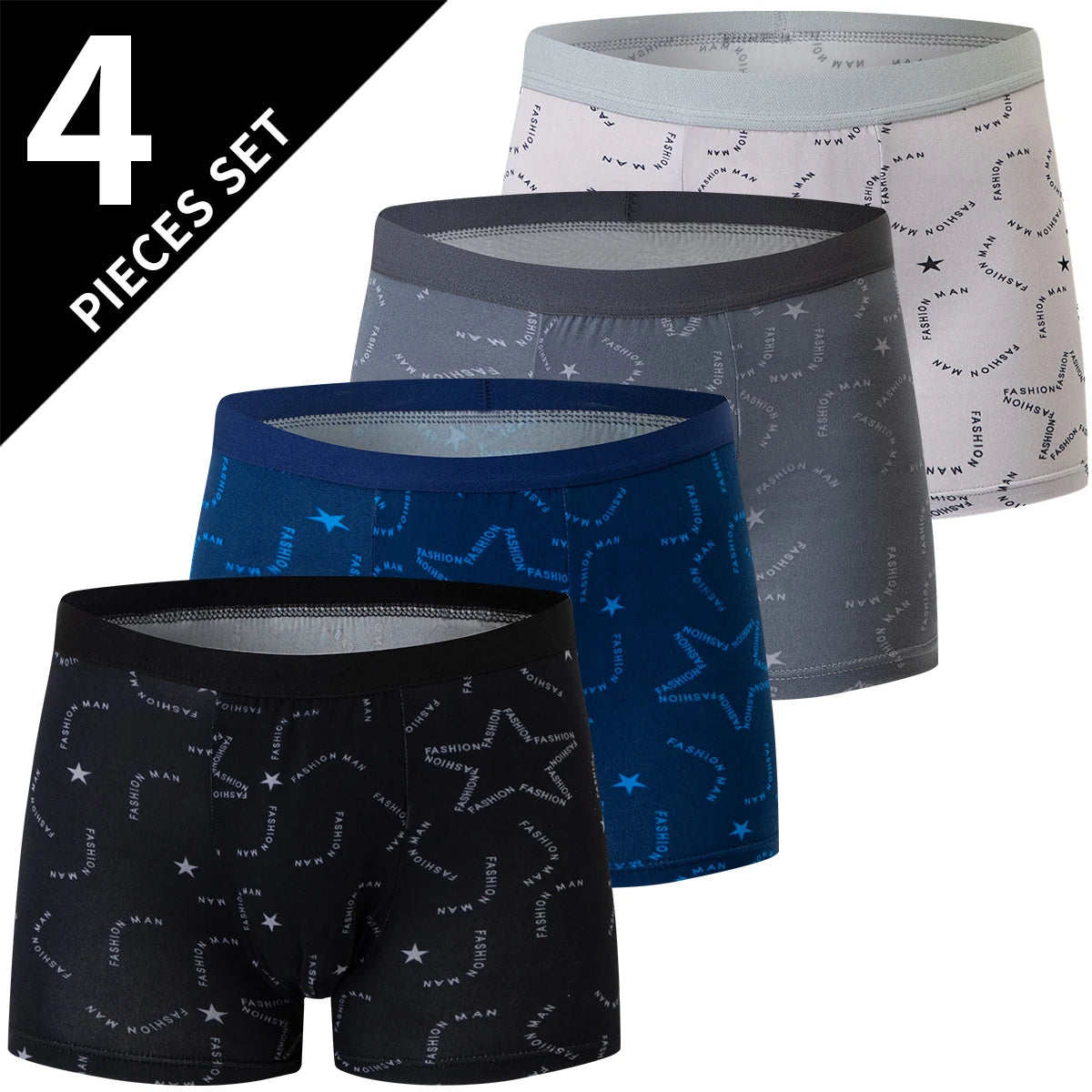 4-piece LUVINCE Premium Breathable Crotch Boxers