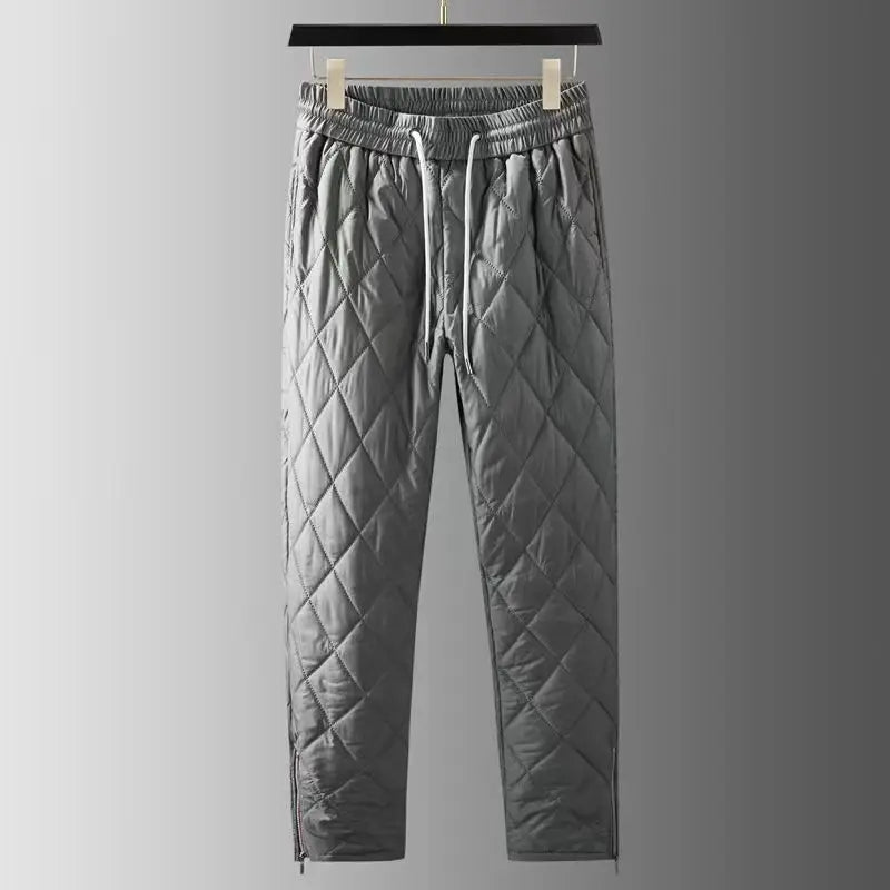 Autumn Winter Men's Two-piece Set O-neck Pullover Cotton Coat Pants Men Pajamas Geometric Patter Warm Thicke Suit Male  Outfits