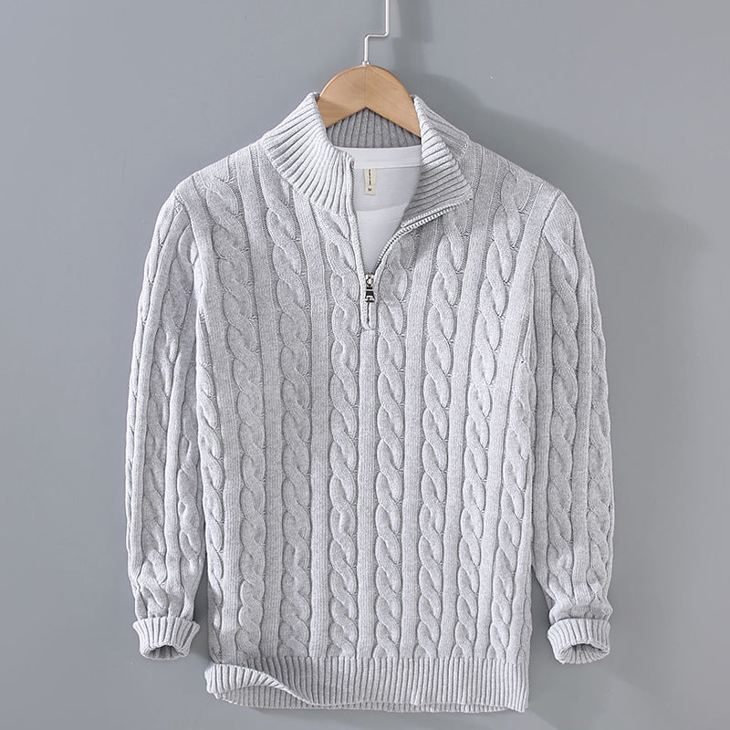 Brian™ - Cotton Zip Sweater