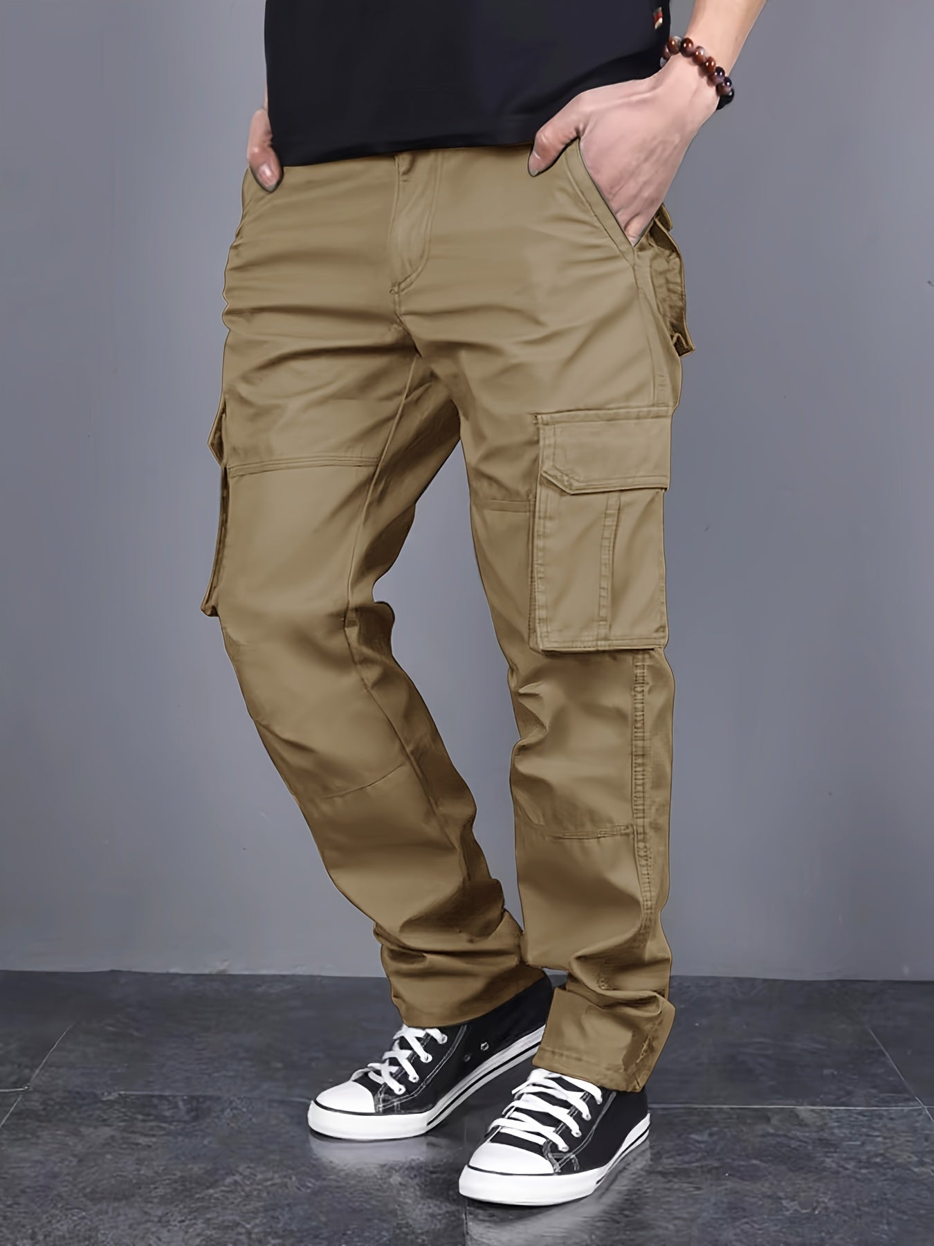 Summit™️ - Loose Fit Cargo Pants with Multi-Pockets and Drawstring for Men, Ideal for Outdoor