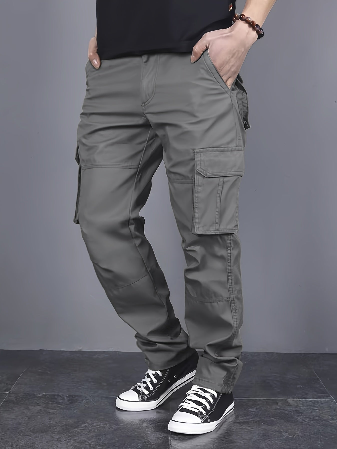 Summit™️ - Loose Fit Cargo Pants with Multi-Pockets and Drawstring for Men, Ideal for Outdoor