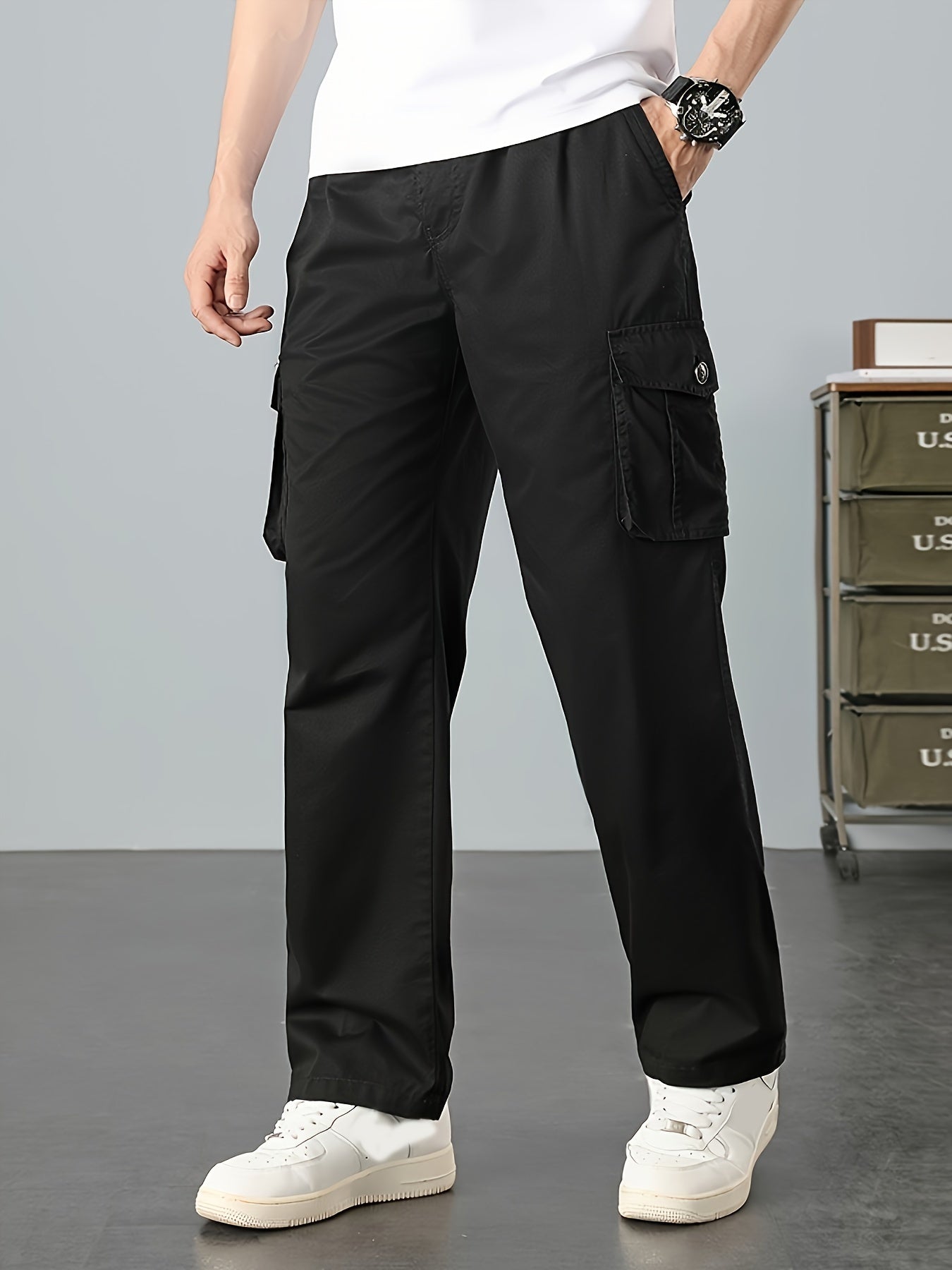 Urban™️ - Loose Fit Cargo Pants with Flap Pockets for Men